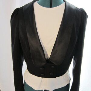 Collectif cropped jacket, Tuxedo style. Size UK 12. Lightweight.